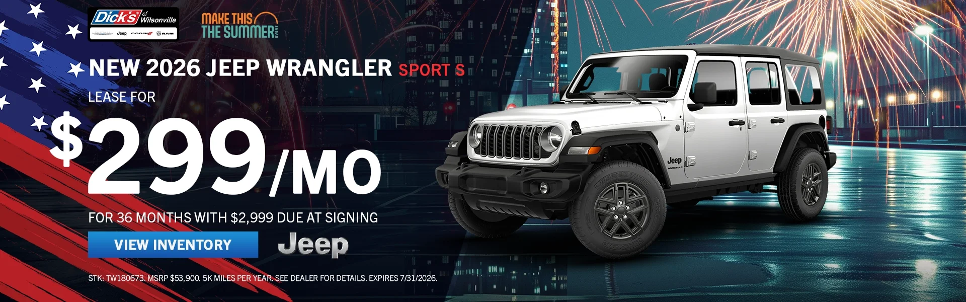 2026 Jeep WRANGLER 4-DOOR SPORT S 