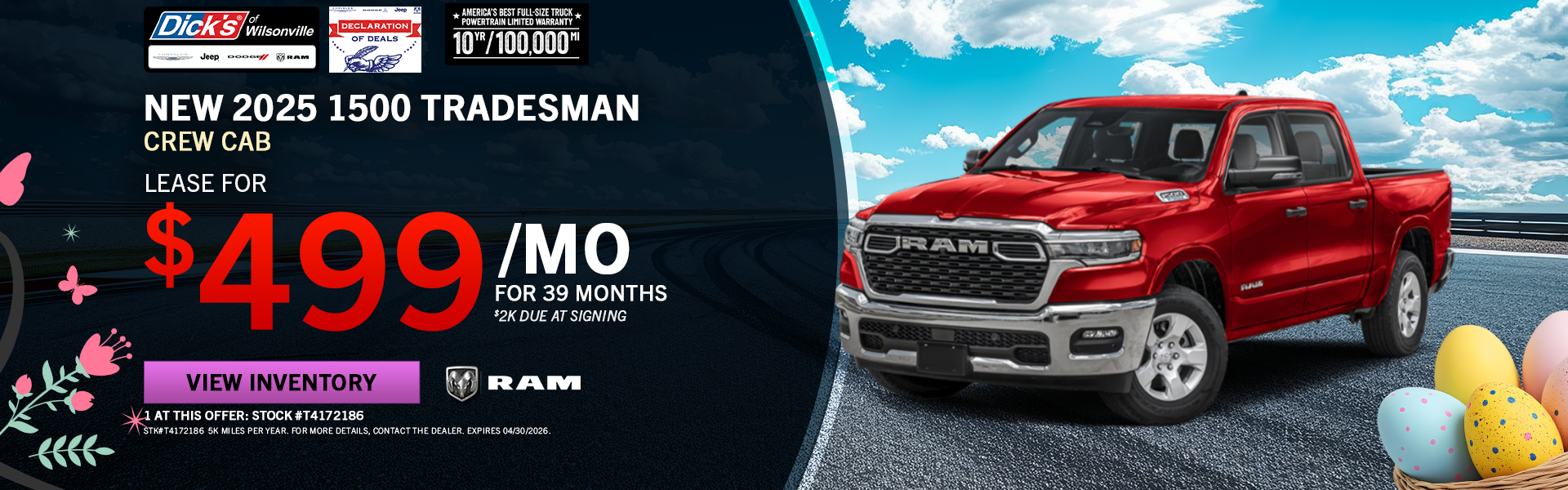 2025 RAM Tradesman Lease Special