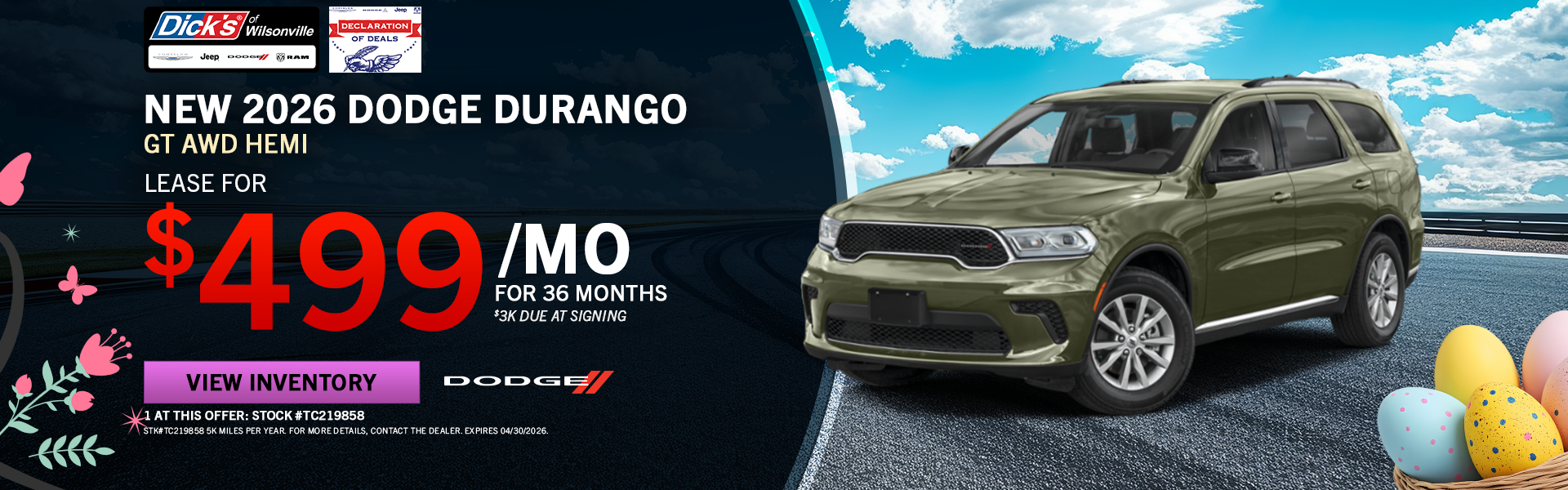 2025 Dodge Durango Lease Special