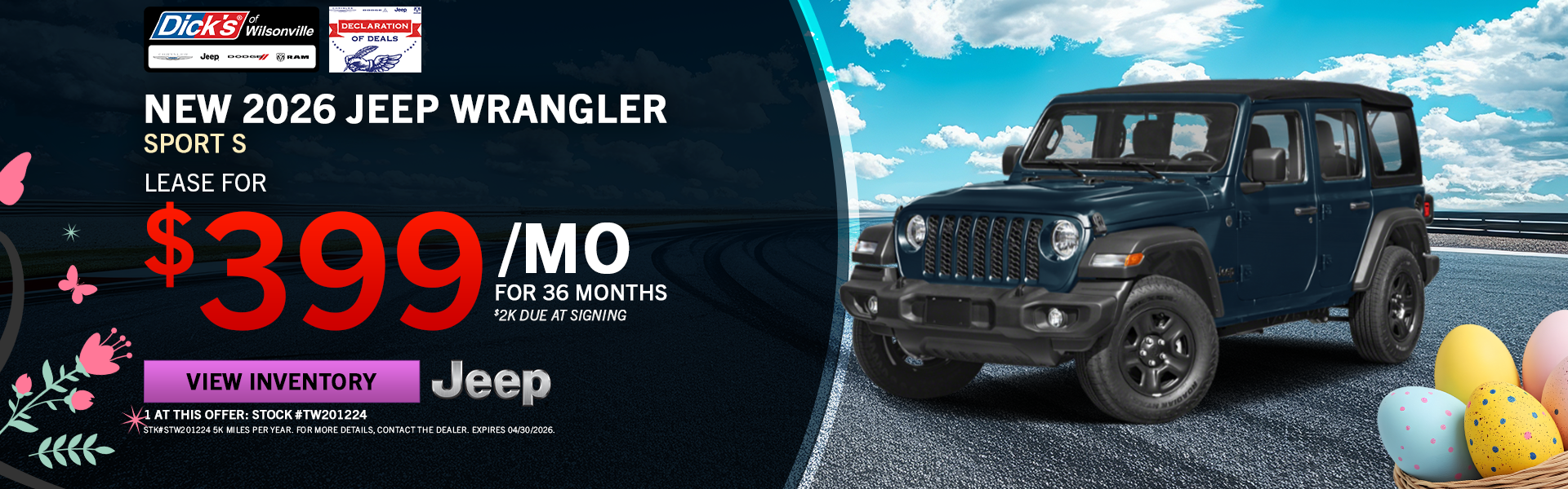 2026 Jeep Wrangler Lease Special